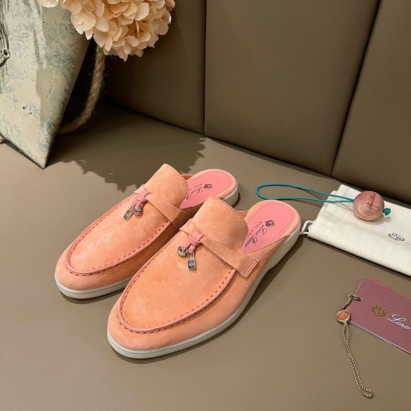 Loro Piana Summer Charms Walk women's suede casual flats - Picture 2 of 7